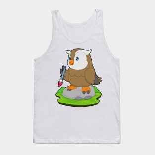 Owl Painter Paint brush Tank Top